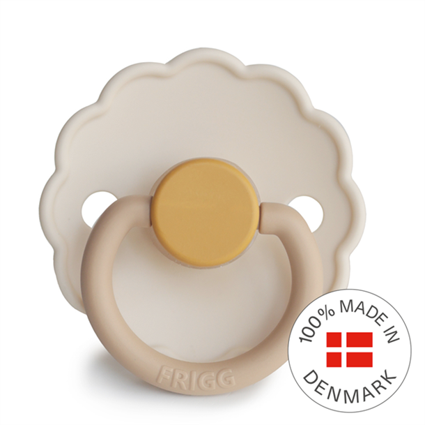 FRIGG Daisy - Round Silicone Pacifier - Chamomile