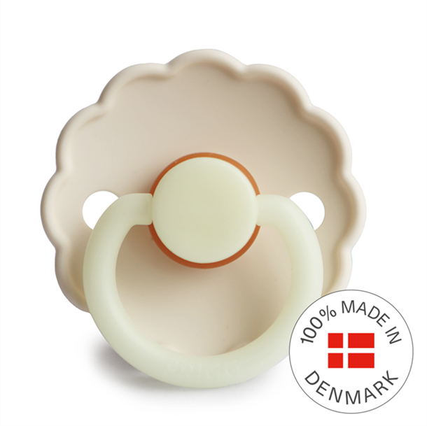 FRIGG Daisy - Round Latex Pacifier - Cream Night
