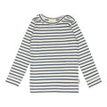 t-shirt bluse langærmet petit piao, Moonlight Blue/Offwhite