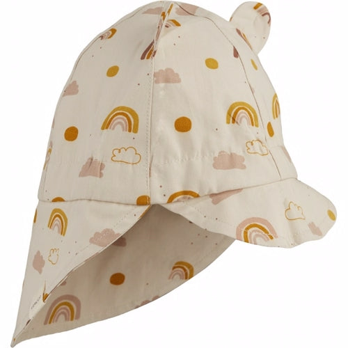 Liewood Gorm Sun Hat Confetti terracotta, sommerhat solhat, børne hat, babyhat,  Confetti Yellow Mellow