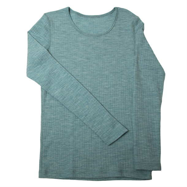 Joha, uld, uldbluse, langærmet, bluse, trøje, t-shirt, lange ærmer, gul, merinould, dame, kvinde, voksen