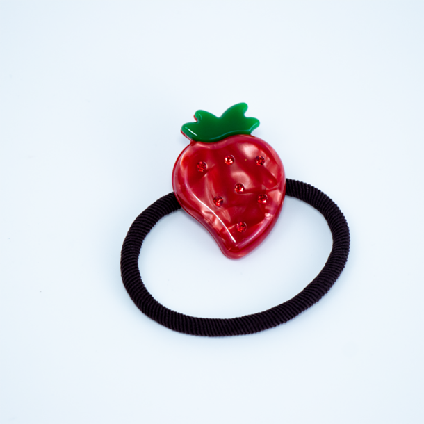 Titteboo - Fruit Elastic - Strawberry，Hårelastikker，scrunchie,elastikker