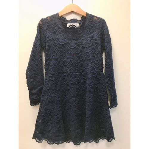 Rosemunde blondekjole, Mørkeblå