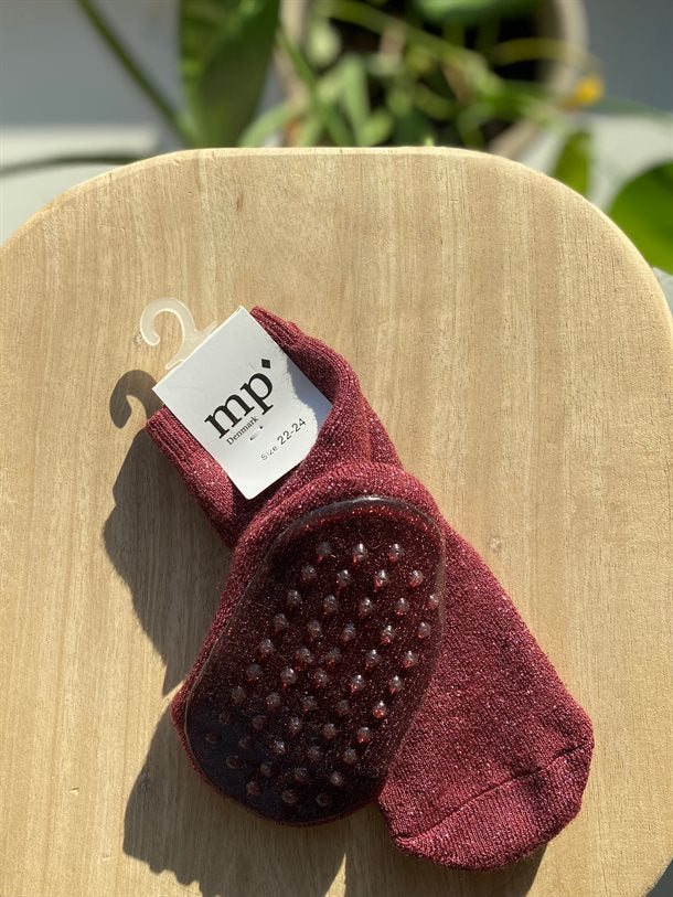 Strømper, skridsikre strømper, MP Danmark, Sokker, bomuldsstrømper, blå strømper