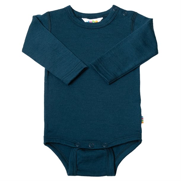 Joha - Body i uld & Silke//striber Rød, uld og silke body, uld/silke body, sommeruld, sommer uld , Joha - Body i uld & bambus - print med blade