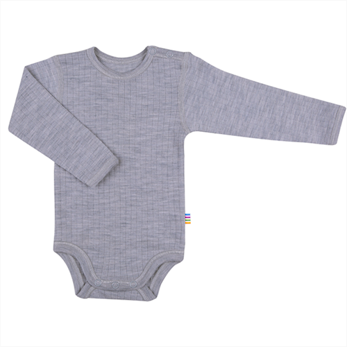 Joha Wool, Body ls Basic, Light Grey Melange, bodystocking
