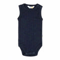 Joha Uld 85% Silke 15% Heldragt, body, bodystock, undertøj, baby undertøj, blå body uld og silke.