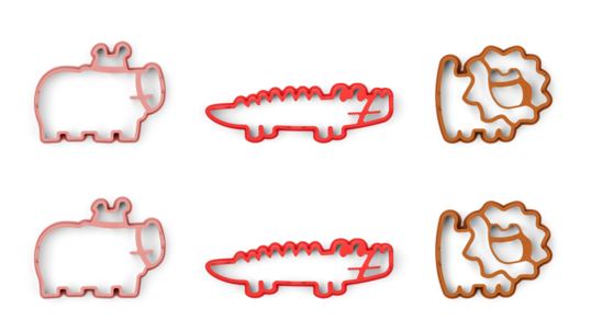 Liewood , Karina ,pancake, shape set,Safari ,Dusty raspberry multi mix