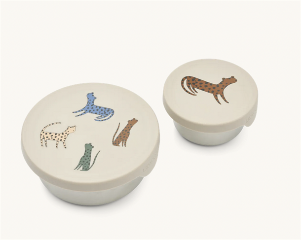 Liewood - Elisa isforme - 4 pak, Liewood - Elisa isforme -  Loepard multi Mix , Liewood - Elisa isforme -  Leopard Multi Mix 4 pak, Liewood - Carrie Snack box Leopard multi mix, Liewood - Carrie Liewood - Arthur lunchbox Leopard multi mix, madkasse, skolestart