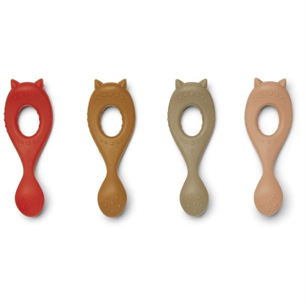 Liewood Liva silicone spoon dark rose - 4 pack