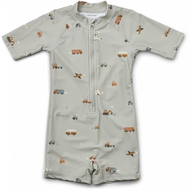 Liewood Sille Swim Jumpsuit Mustard/white feathers, badetøj, badedragt, bade, swim, swimsuit, pigebadetøj, lyserød, blå, lifesaver, drenge badetøj, dreng, Liewood Max Swim Jumpsuit Mustard/white, Liewood -Max badedragt//Peach/sea shell mix