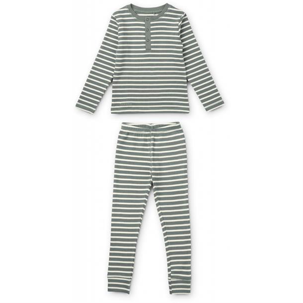 Liewood - Frank undertrøje -2 pak // stripe: Blue fog multi mix