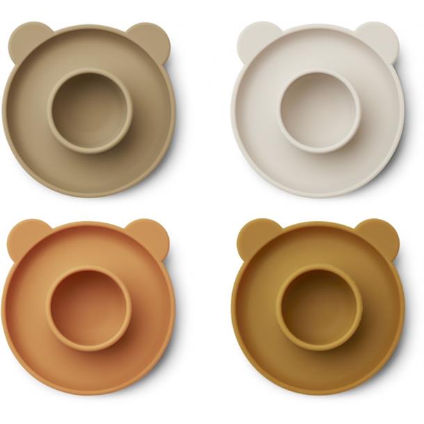 Liewood - Janus ægge bæger - 4 stk//Mr. bear oat multi mix