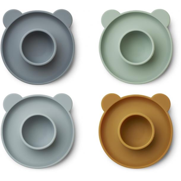 Liewood - Janus ægge bæger - 4 stk//Mr. bear oat multi mix