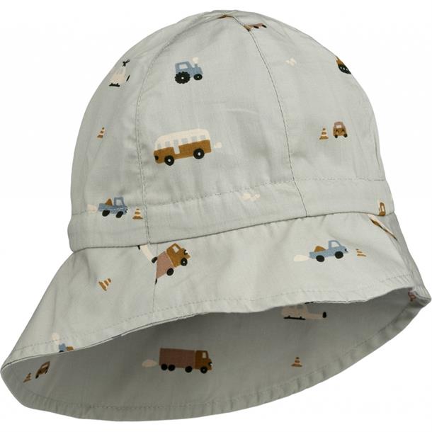 Liewood - Senia solhat med ører//Peach/sea shell mix, sommerhat, svømmehat , Liewood - Sunneva solhat//Vehicles dove blue mix
