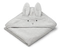 Liewood - Albert Hooded Towel Panda, liewood håndklæde, babyhåndklæde, baby, frotte håndklæde, hættehåndklæde, bad,Liewood - Albert hættehåndklæde Kanin grå
