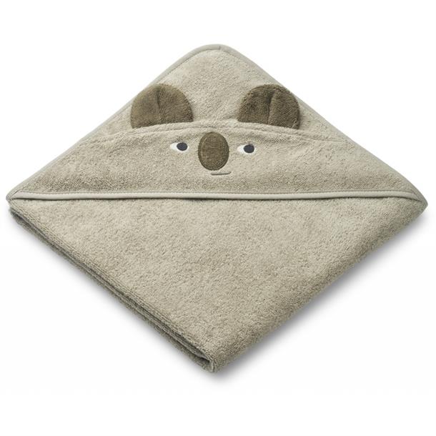 Liewood - Augusta Hooded Towel Panda, liewood håndklæde, babyhåndklæde, baby, frotte håndklæde, hættehåndklæde, bad,Liewood - Albert hættehåndklæde Kanin grå, dusty mint, LW12442-0138