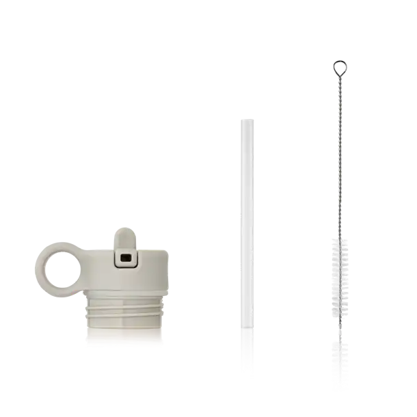 Liewood - Ankerlåg m/sugerør &børste //flere farver, tilbehør til drikkedunk, anker vandflaske låg, Falk låg,