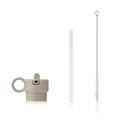 Liewood - Ankerlåg m/sugerør &børste //flere farver, tilbehør til drikkedunk, anker vandflaske låg, Falk låg,