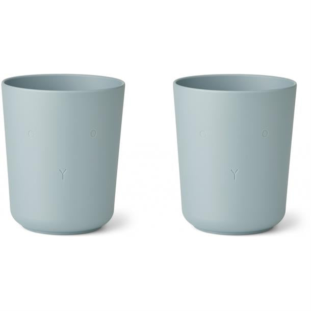 tallerkner, børnetallerkner, engangstallerkner, service. Liewood -Solina skåle (2 stk.) // Cat/pale tuscany, LW14839-0036 Rabbit dusty mint, kopper, drikkekop, Liewood - Stine kopper (2 stk.) //Rabbitsea blue lw14840-6901