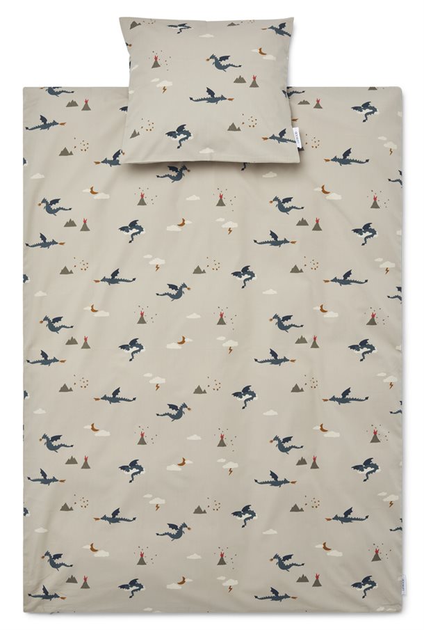 Liewood - Ingeborg junior sengetøj //Vehicles blue mix, junior sengetøj, sengetøj