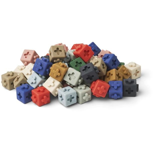 Liewood,Links building blocks, 50-pack , Dusty raspberry multi mix