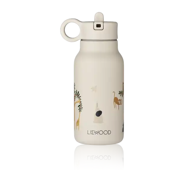 Børn drikkeflaske fra Liewood, Liewood - Falk vandflaske (350 ml.) - Aussie-Sea shell mix, Liewood - Falk vandflaske (250 ml.) - All together sandy

Falk vandflasken er lavet af det bedste kvalitetsstål på markedet – førsteklasses 18/8-stål. Den er isoleret og holder indholdet både koldt og varmt.