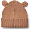 Liewood Eric sun hat sea blue, sommerhat solhat, børne hat, babyhat, Liewood Senia Sun hat Mustard/hvid, Liewood Gina bomuld strik hue Camel, rose