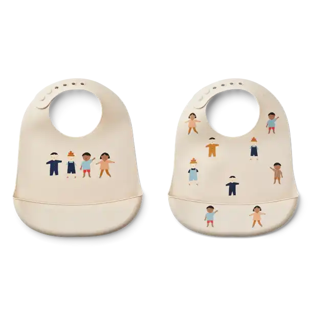 Liewood - Tilda hagesmæk i silikone (2 stk.) - kids sandy