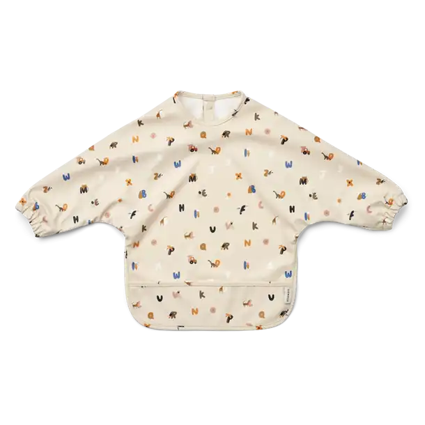 Liewood - Merle cape Bib panda sten grå stor hagesmæk, plastik trøje , forklæde, plastik forklæde, Leopard, Liewood - Merle cape bib Sea creature capsule