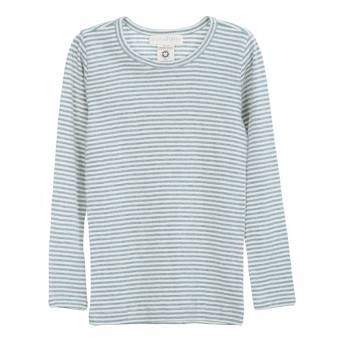 serendipity, m101, basis, t-shirt, bluse, basisgarderobe, langærmet, lange ærmer, bluse, økologi, bomuld, rib, stribe, clay, lyserød, rosa, offwhite