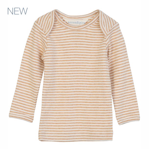 serendipity, m104, basis, t-shirt, bluse, basisgarderobe, langærmet, lange ærmer, bluse, økologi, bomuld, rib, stribe, blå, mørkeblå, Desert,Offwhite