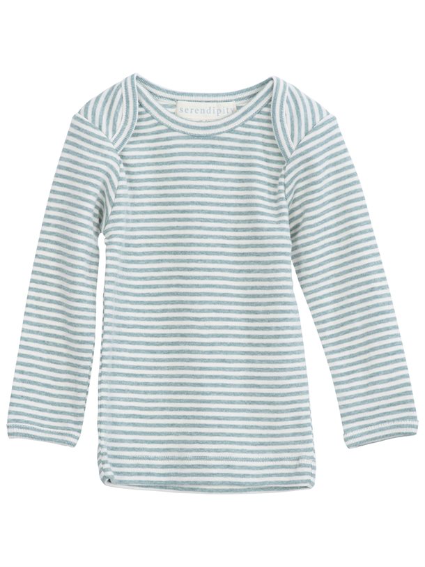 serendipity, m101, basis, t-shirt, bluse, basisgarderobe, langærmet, lange ærmer, bluse, økologi, bomuld, rib, stribe, clay, lyserød, rosa, offwhite