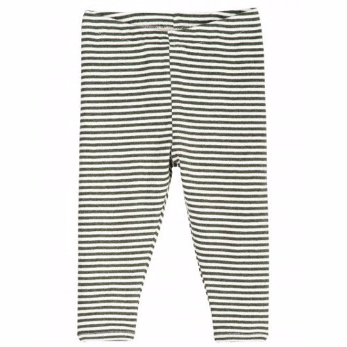 serendipity, m105, basis, baby, babyleggings, leggings, basisgarderobe, økologi, bomuld, rib, stribe, offwhite, pine, grøn
