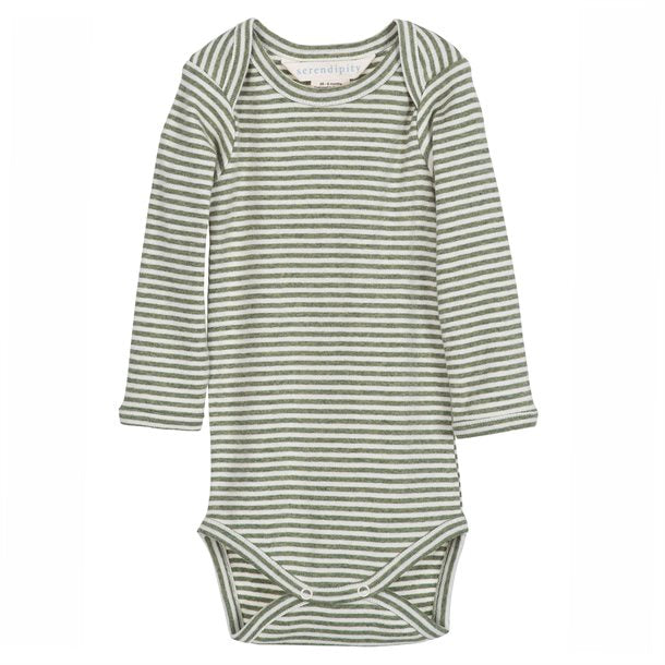 serendipity, m106, basis, body, bodystocking, basisgarderobe, langærmet, lange ærmer, økologi, bomuld, rib, stribe, atlantic, blå, mørkeblå, offwhite,Moss,Offwhite