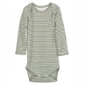 serendipity, m106, basis, body, bodystocking, basisgarderobe, langærmet, lange ærmer, økologi, bomuld, rib, stribe, atlantic, blå, mørkeblå, offwhite,Moss,Offwhite