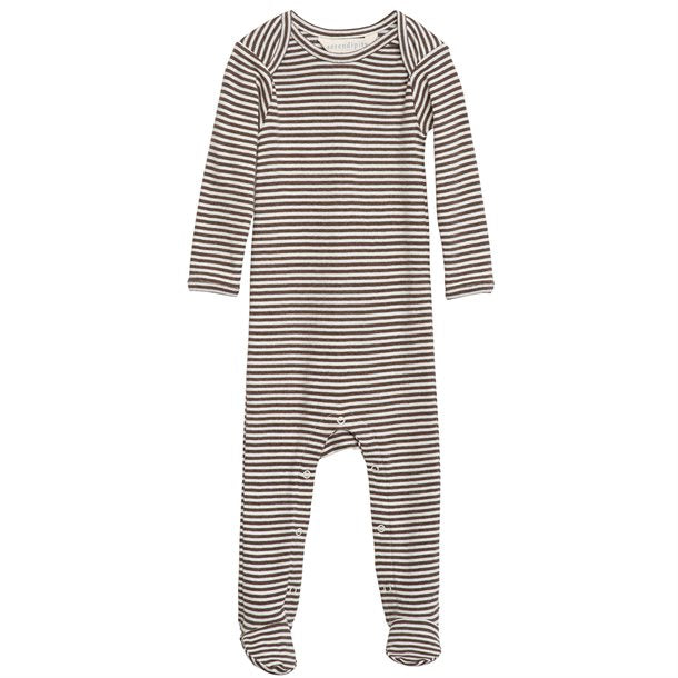 serendipity, P877, basis, heldragt, dragt, basisgarderobe, langærmet, lange ærmer, økologi, bomuld, rib, stribe, atlantic, blå, mørkeblå,  Acorn/Off White