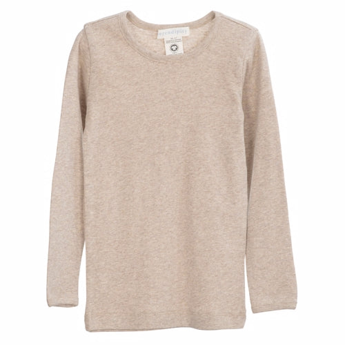 serendipity, m101, basis, t-shirt, bluse, basisgarderobe, langærmet, lange ærmer, bluse, økologi, bomuld, rib, stribe, clay, lyserød, rosa, offwhite