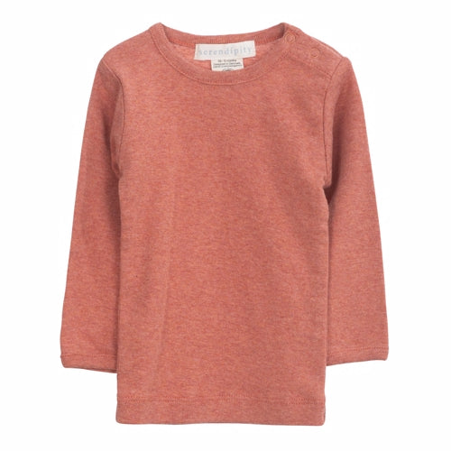 serendipity, m101, basis, t-shirt, bluse, basisgarderobe, langærmet, lange ærmer, bluse, økologi, bomuld, rib, stribe, clay, lyserød, rosa, offwhite