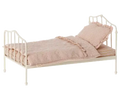 Maileg Maileg vintage bed, micro soft sand, Maileg vintage seng til mus - Anthracite, Maileg miniature seng- mini blue