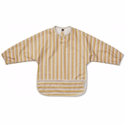 Liewood - Merle cape Bib panda sten grå stor hagesmæk, plastik trøje , forklæde, Cat rose, plastik forklæde, dino mix, Liewood - Merle cape bib Sea creature capsule