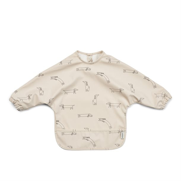 Liewood - Merle cape Bib panda sten grå stor hagesmæk, plastik trøje , forklæde, Cat rose, plastik forklæde, Farm / Sandy, Liewood - Merle cape bib Sea creature capsule,Liewood - Merle Spiseforklæde - Dog /Sandy