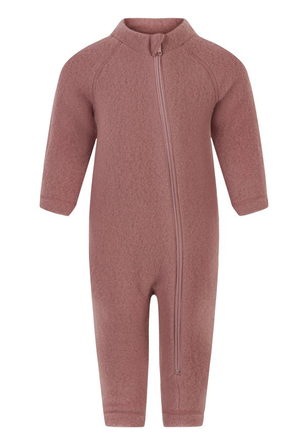 Mikk-Line uld heldragt, babyheldragt, uldjumpsuit, køredragt uld, merino uld, uld dragt, baby ulddragt, køredragt, mikkline køredragt, blue night, blå uld dragt, Mikk-Line - Baby uld heldragt -  Burlwood
