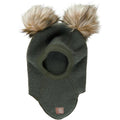 elefanthue, mikkline, balaclava, uld, uld-hue, hue, Mikk-Line - Uldhue med fake pels pompom - Burlwood