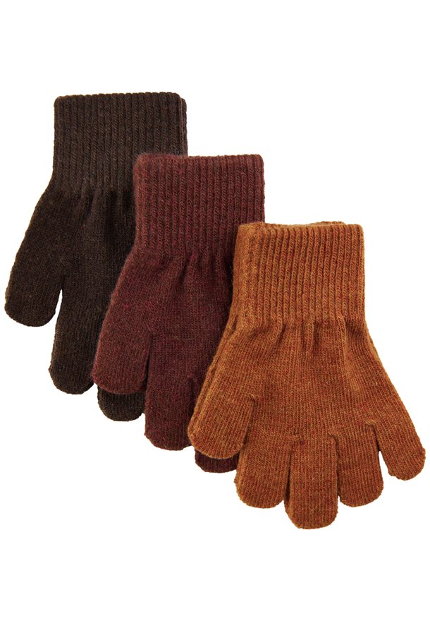 Fingervanter, vanter, uldvanter, pigevanter, drengevanter, børnehavevanter, fingrevanter, lammeuld. Magic Gloves, knit, blackMikk-Line - Strik handsker med uld  - Antrazite, Mikk-Line - Strik handsker m uld  3 pak- chocolate, bread & Java