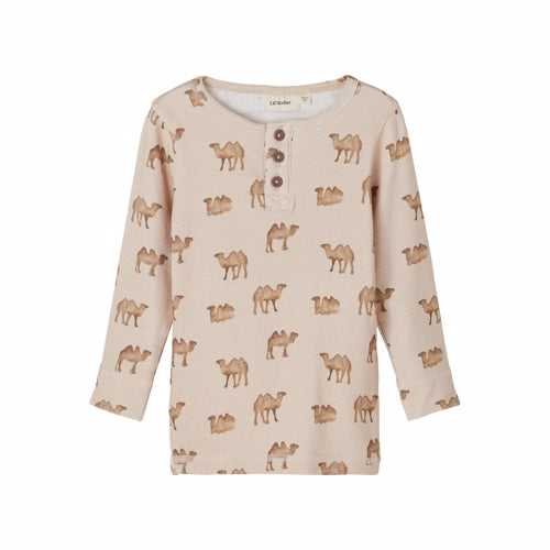 Lil' Atelier - BABY | Geo LS Top // Humus AOP, t-shirt