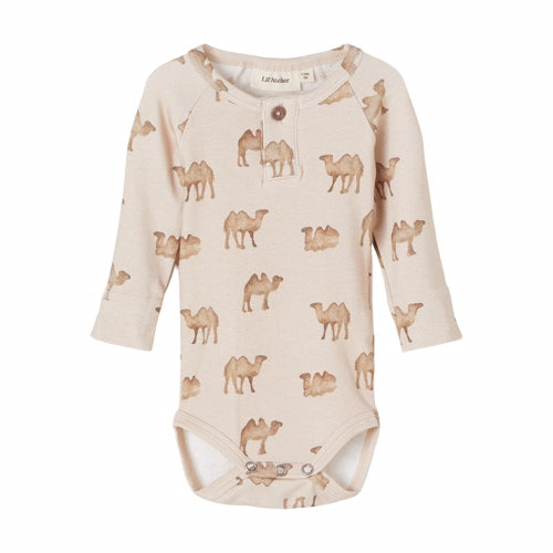 Lil' Atelier - BABY | Geo LS Slim Body // Humus AOP