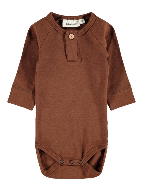 økologisk bomuld lil atelier body, Lil Atelier Geo body // Tortoise Shell