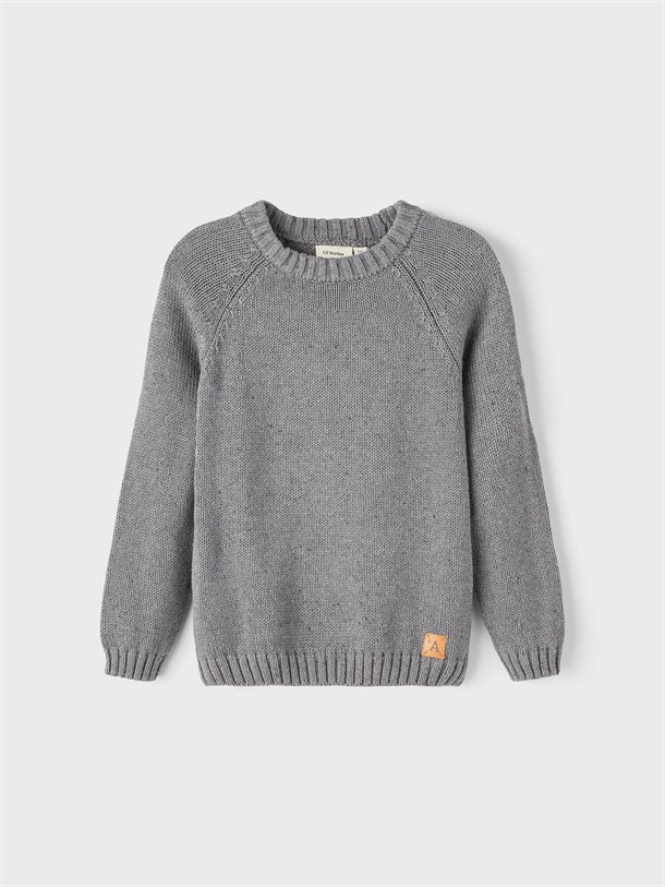 trøje, striktrøje, sweater, pullover, Lil' Atelier, lilatelier, bomuld, økotex, beige, creme, knapper,