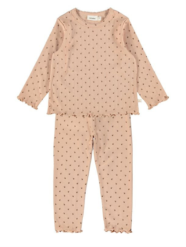 lil ateliernattøj nat sæt, nat kjole med lange ærmer, lange ærmer,